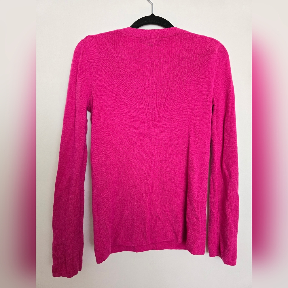 Banana Republic 100% Merino Wool V Neck Sweater Pink - Picture 2 of 3